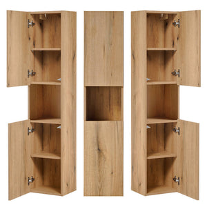 Szafka wysoka Newport 140x30x25 cm dąb [en.casa]