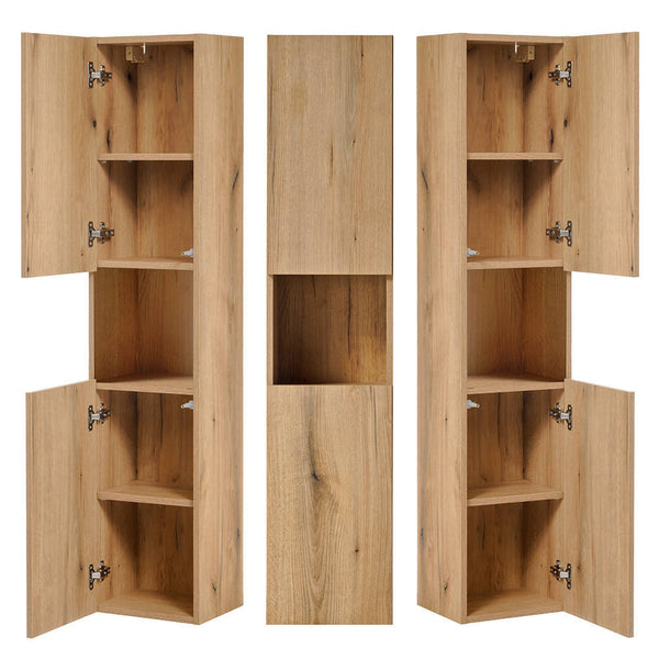 Szafka wysoka Newport 140x30x25 cm dąb [en.casa]