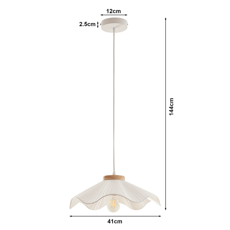 Szkic wymiarowy Lampa wisząca Broadway biała [lux.pro]