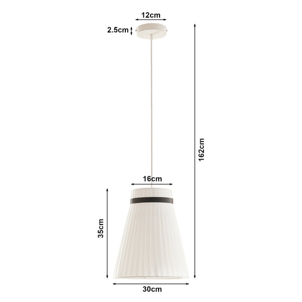 Lampa wisząca Broughton biała [lux.pro]