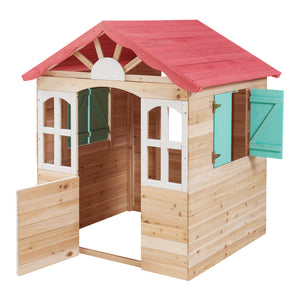 Domek do zabawy dla dzieci Lulä 130x115x101 cm drewno [casa.pro]