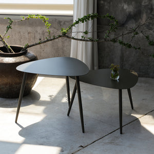 Zestaw stolik 2-częściowy Aymavilles stal antracyt [casa.pro]