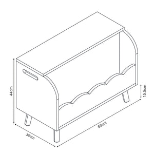 Pudełko na zabawki Vestnes 60x30x44 cm Cotton Candy/Białe [en.casa]
