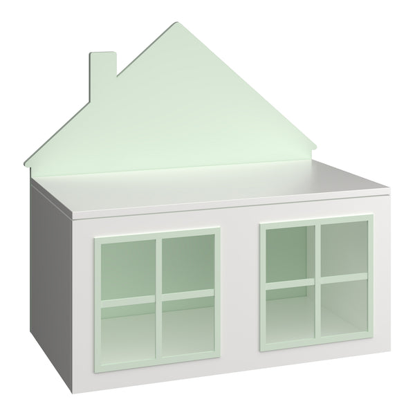 Pudełko na zabawki Vipsali 56x60x33 cm miętowy zielony/biały [en.casa]