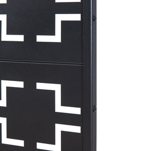 Wewnętrzna ścianka działowa Aaskis stal 200x100x50 cm czarna [casa.pro]