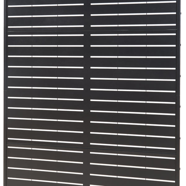 Wewnętrzna ścianka działowa Trolu stal 200x100x50 cm czarna [casa.pro]