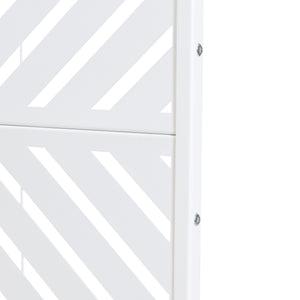 Wewnętrzna ścianka działowa Kekan stal 200x100x50 cm biała [casa.pro]