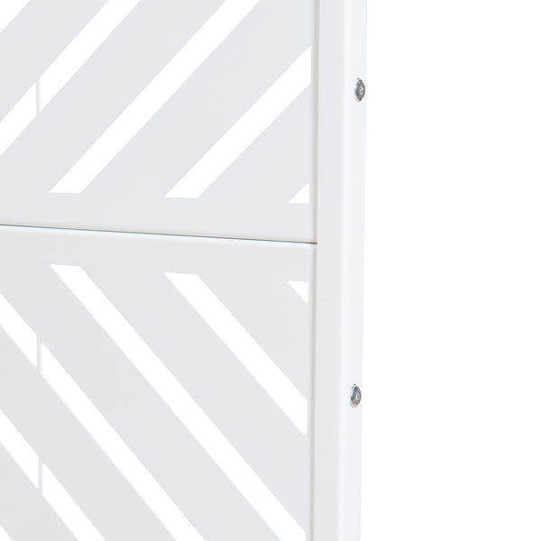 Wewnętrzna ścianka działowa Kekan stal 200x100x50 cm biała [casa.pro]