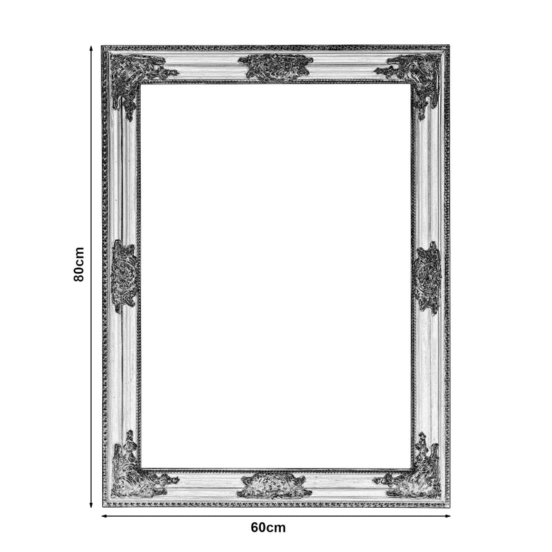 Szkic wymiarowy Lustro ścienne Punkalaidun w stylu barokowym 80x60 cm kolor złoty [en.casa]