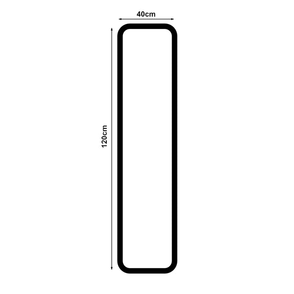 Lustro ścienne Ristijarvi 120x40 cm brązowe [en.casa]