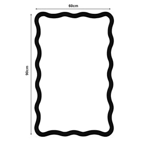 Lustro ścienne Porloskid 90x60 cm ciemny brąz [en.casa]