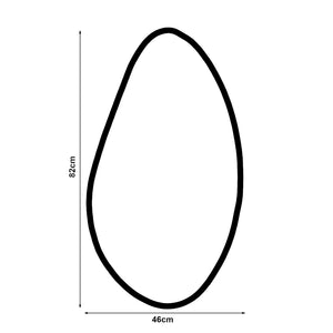 Lustro ścienne Orland 82x46 cm czarne [en.casa]