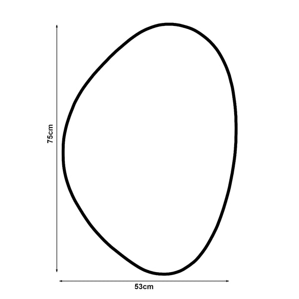 Lustro ścienne Lardkapihond 75x53 cm w kolorze złotym [en.casa]