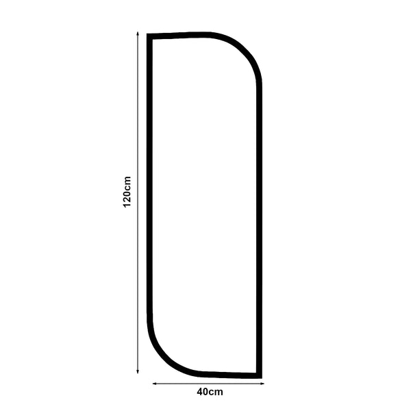 Lustro ścienne Tarvindak 120x40 cm czarne [en.casa]