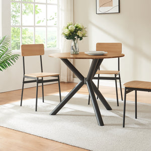 Viserinna stalowa rama stołu 94,5x94,5x73 cm czarna [en.casa]