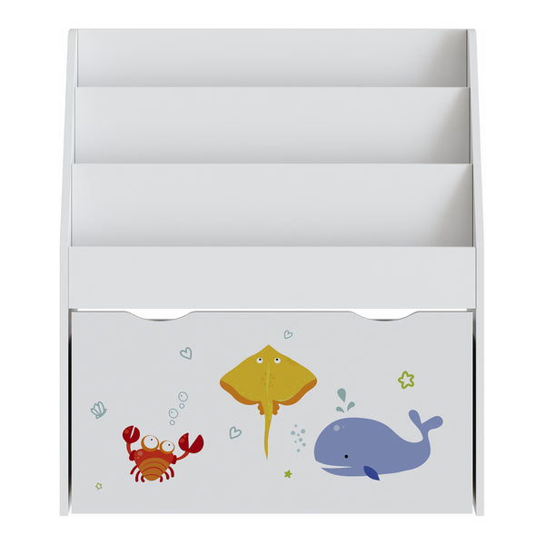 Półka dziecięca Aarnskona 70x63x30 cm motyw Aqua Dream [en.casa]