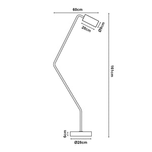 Lampa podłogowa Vatka GU10 metal czarny / marmur, biały [lux.pro]