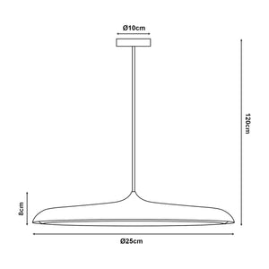 Lampa wisząca Oupilu ze zintegrowanymi diodami LED metal 120x25x25 cm czarny/biały [lux.pro]