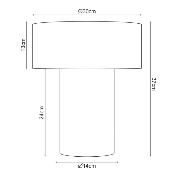 Lampa stołowa Kömn metal 37x30x30 cm brązowa [lux.pro]