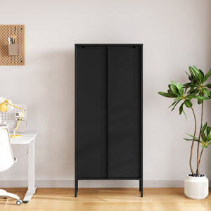 Gablota Vinterhavn 180x80x35 cm stal czarna [en.casa]