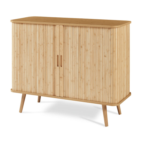 Szafka boczna Nordkapp 100x40x80 cm bambus [en.casa]