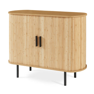 Szafka boczna Tvedestrand 100x40x80 cm naturalna/czarna [en.casa]