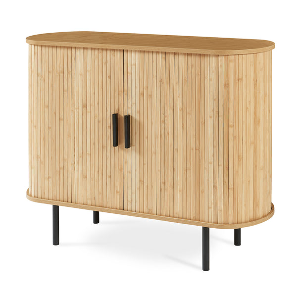 Szafka boczna Tvedestrand 100x40x80 cm naturalna/czarna [en.casa]