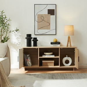 Szafka RTV Kenta 120x39x52 cm Sonoma-dąb/ biały [en.casa]