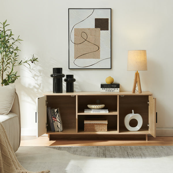 Szafka RTV Kenta 120x39x52 cm Sonoma-dąb/ biały [en.casa]
