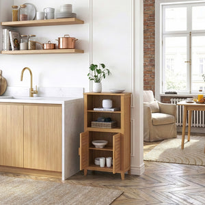 Szafka boczna Rirg 92x50x25 cm bambus naturalny [en.casa]