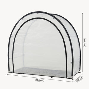 Szklarnia foliowa na pomidory Larshasas 180x80x170 cm Przezroczysta [en.casa]