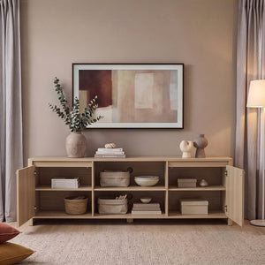 Szafka RTV Takranmaa 150x40x50 cm dąb dekor [en.casa]