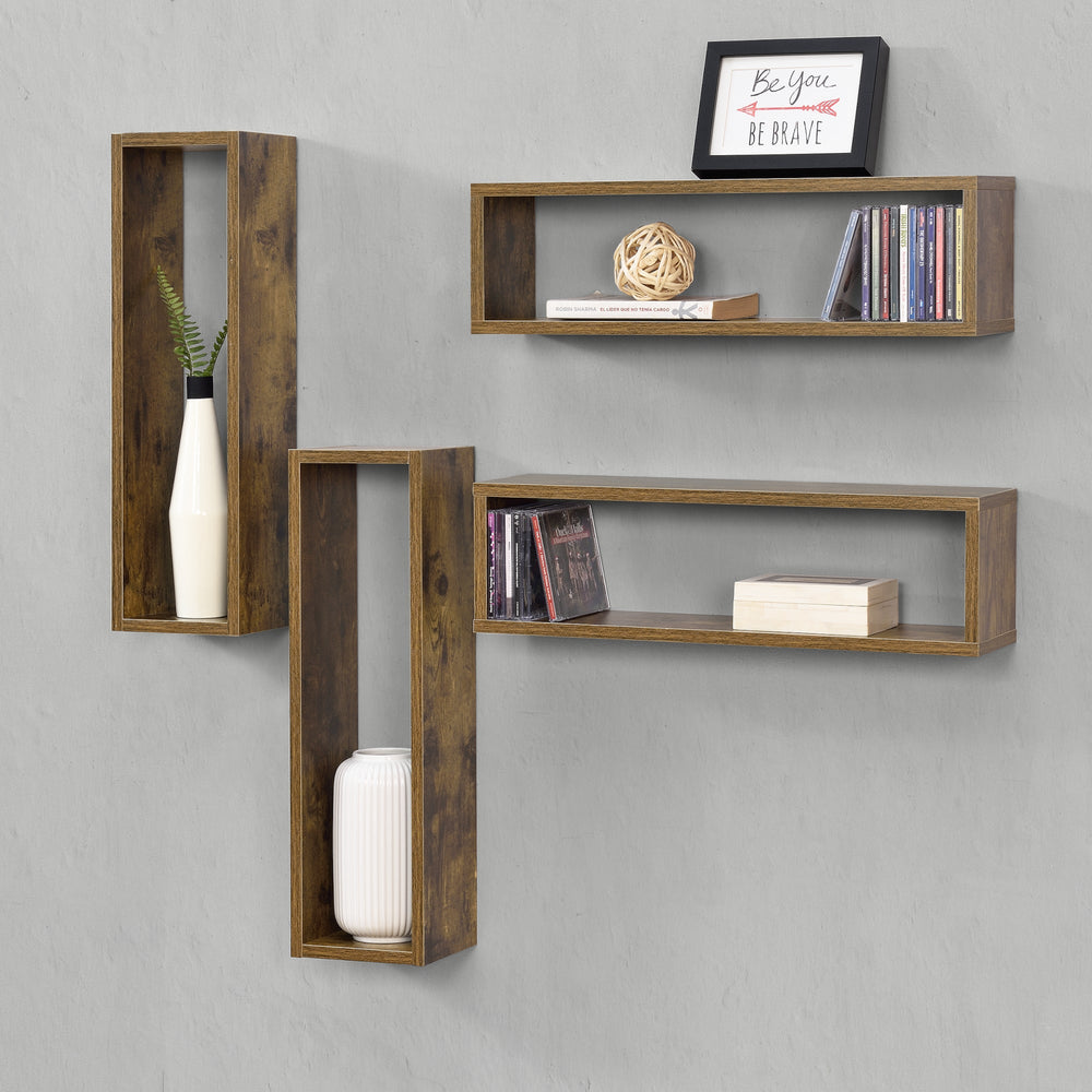 Wandregal Fagernes 59x15x17cm 4er Set versch. Farben en.casa - premiumXL