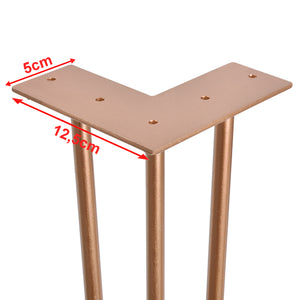 [en.casa]® Nogi metalowe do stołu Hairpin legs zestaw/4 szt. (różne warianty i kolory)
