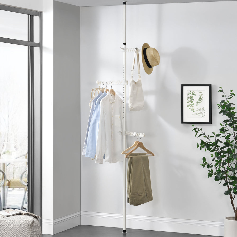 Garderobenhalter Havneby Teleskopgarderobe mit Kleiderstange en.casa - premiumXL