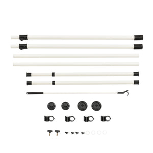 Wieszak teleskopowy Kemi biały [en.casa]