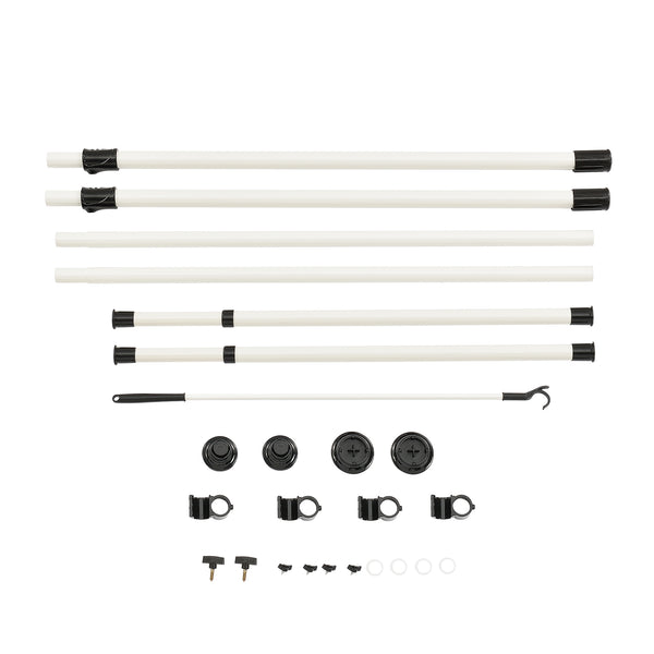 Wieszak teleskopowy Kemi biały [en.casa]