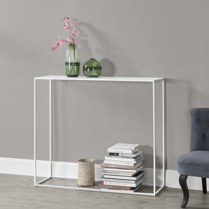 Konsola Aiora 95x110x32cm metalowa biała [en.casa]