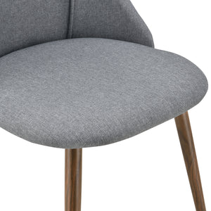 Krzesło do jadalni Danzig zestaw 2 kolorów ciemnoszary/drewno en.casa