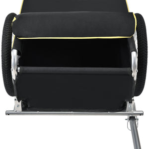 Przyczepka rowerowa 130x65x50 cm Maks. 40 kg Wodoodporna Żółto-czarna pro.tec