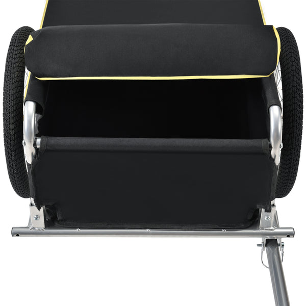 Przyczepka rowerowa 130x65x50 cm Maks. 40 kg Wodoodporna Żółto-czarna pro.tec