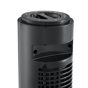 Wentylator stojący z 3 stopniami, cichy, oscylujący, czarny in.tec