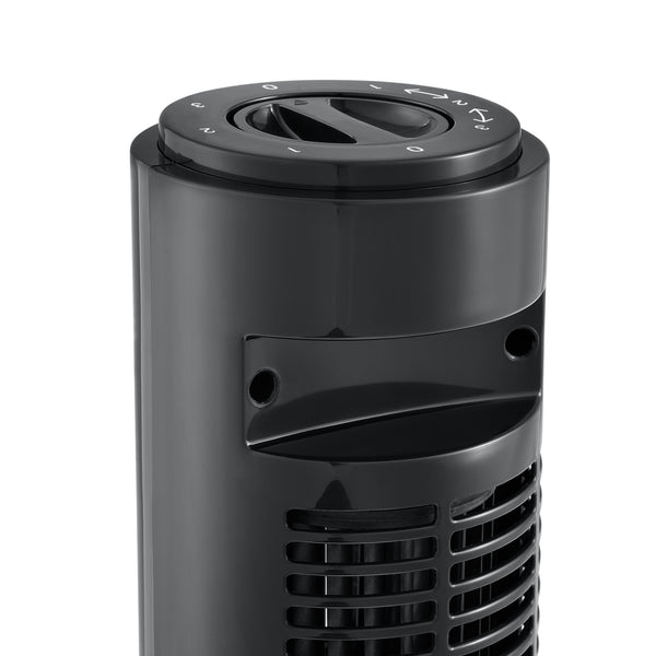 Wentylator stojący z 3 stopniami, cichy, oscylujący, czarny in.tec