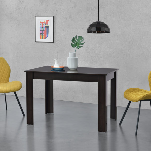 Stół do jadalni Skien 117x76x74 cm orzechowy wysoki połysk en.casa