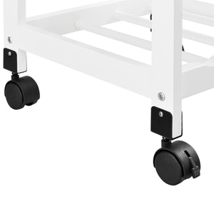 Wózek do serwowania Biel 76x37x37 cm Wózek z szufladą MDF drewno kolory/biały en.casa