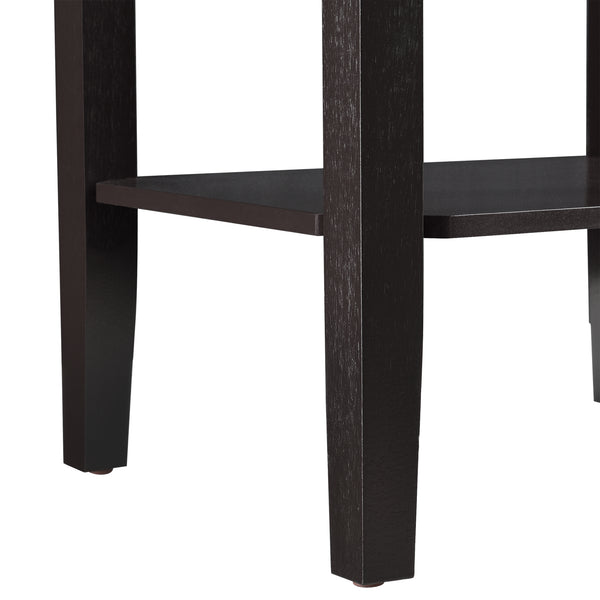 Stolik boczny Thun 74x38x30 cm MDF w kolorze kawy en.casa