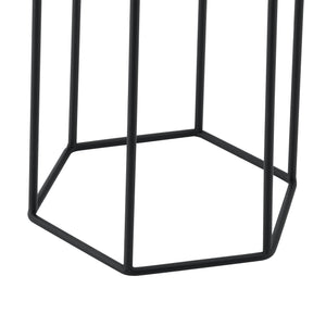 Stojak na doniczkę Merelbeke 2-częściowy czarno-złoty en.casa