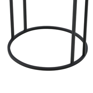 Stojak na doniczkę Malmedy 2-częściowy Czarny-złoty en.casa