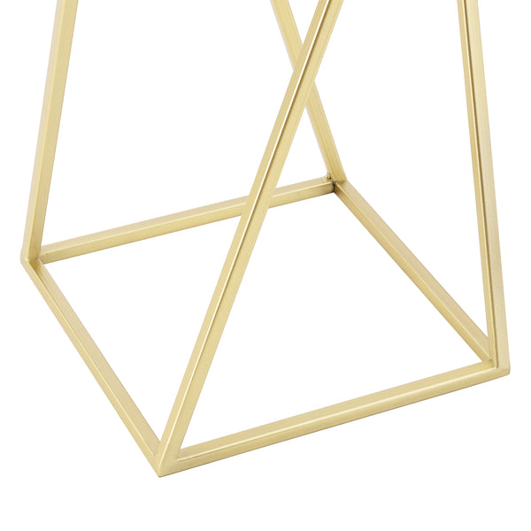 Stojak na doniczkę Mons 2-częściowy czarno-złoty en.casa