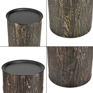 Zestaw 2 stolików bocznych Herstal o wyglądzie pnia drzewa en.casa